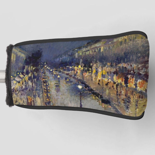 Camille Pissarro - Boulevard Montmartre bei Nacht Golf Headcover (Vorderseite)