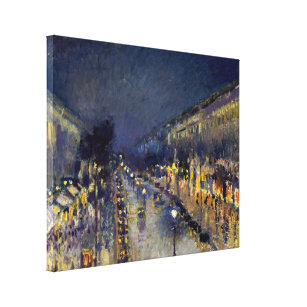 Camille Pissarro - Boulevard Montmartre bei Nacht Leinwanddruck