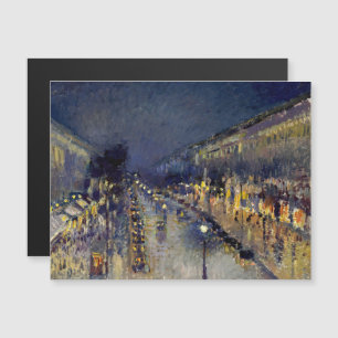Camille Pissarro - Boulevard Montmartre bei Nacht Magnetkarte