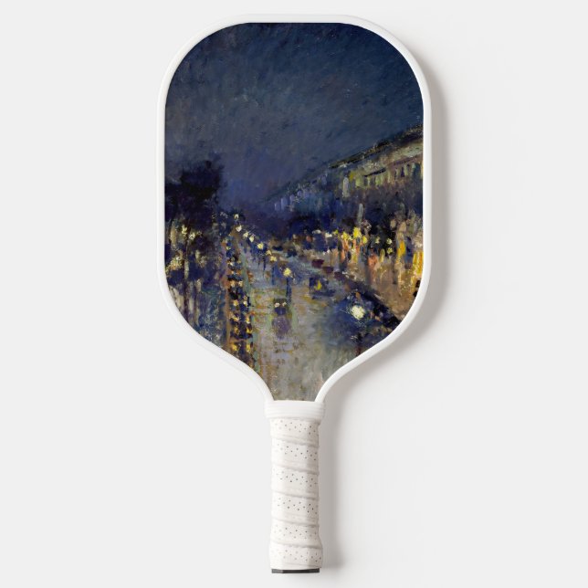 Camille Pissarro - Boulevard Montmartre bei Nacht Pickleball Schläger (Vorderseite)