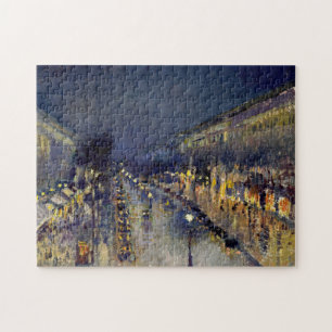 Camille Pissarro - Boulevard Montmartre bei Nacht Puzzle