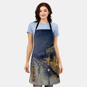 Camille Pissarro - Boulevard Montmartre bei Nacht Schürze