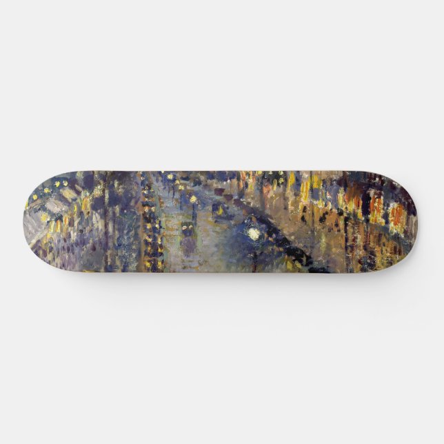 Camille Pissarro - Boulevard Montmartre bei Nacht Skateboard (Horizontal)