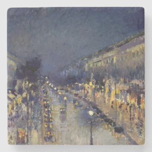 Camille Pissarro - Boulevard Montmartre bei Nacht Steinuntersetzer