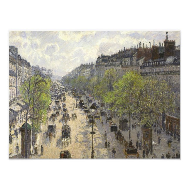 Camille Pissarro - Boulevard Montmartre, Frühjahr Fotodruck (Vorne)