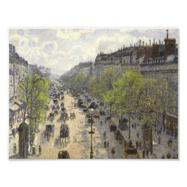Camille Pissarro - Boulevard Montmartre, Frühjahr Fotodruck (Vorne)