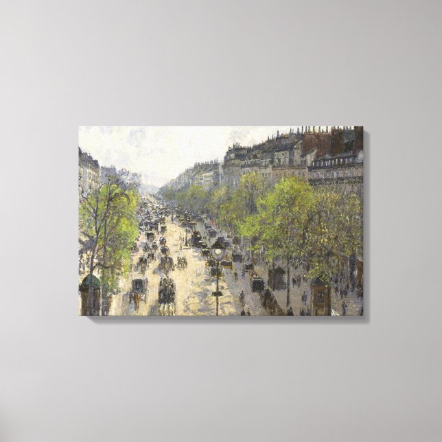 Camille Pissarro - Boulevard Montmartre, Frühjahr Leinwanddruck (Vorderseite)
