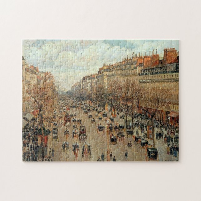 Camille Pissarro Boulevard Montmartre Malerei Puzzle (Horizontal)
