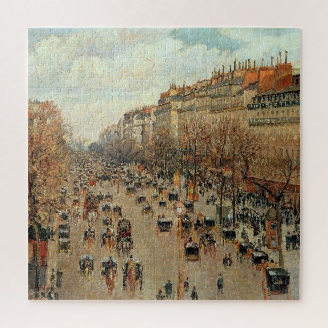 Camille Pissarro Boulevard Montmartre Malerei Puzzle (Vertikal)