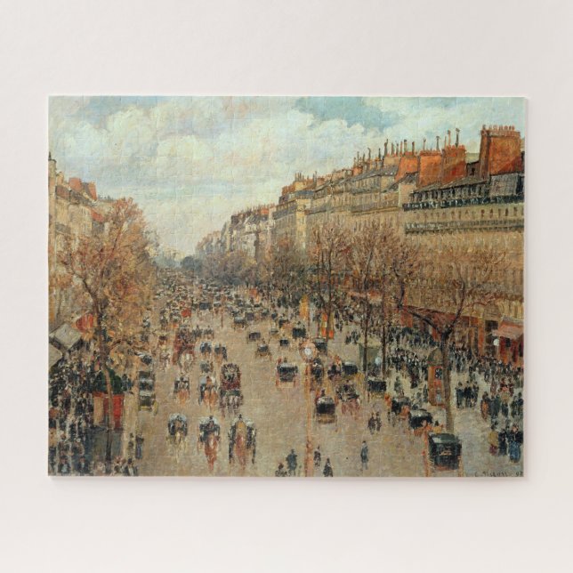 Camille Pissarro Boulevard Montmartre Malerei Puzzle (Horizontal)
