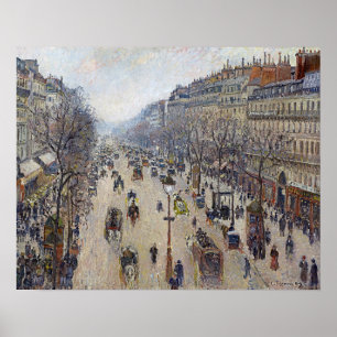Camille Pissarro - Boulevard Montmartre, Morgen Poster