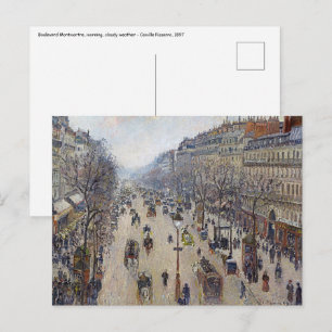 Camille Pissarro - Boulevard Montmartre, Morgen Postkarte