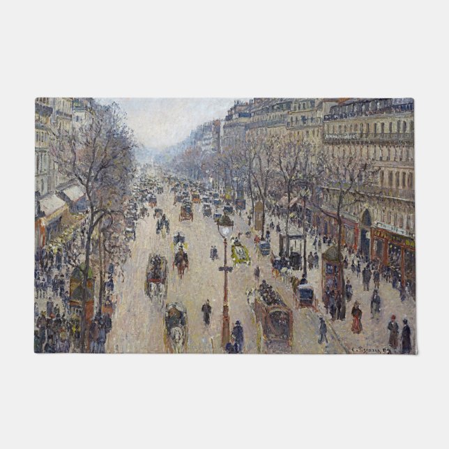 Camille Pissarro - Boulevard Montmartre, morgens Fußmatte (Vorderseite)