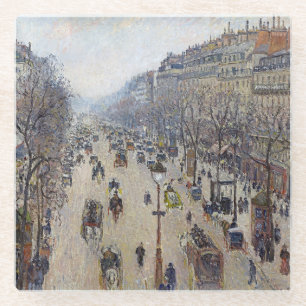 Camille Pissarro - Boulevard Montmartre, morgens Glasuntersetzer