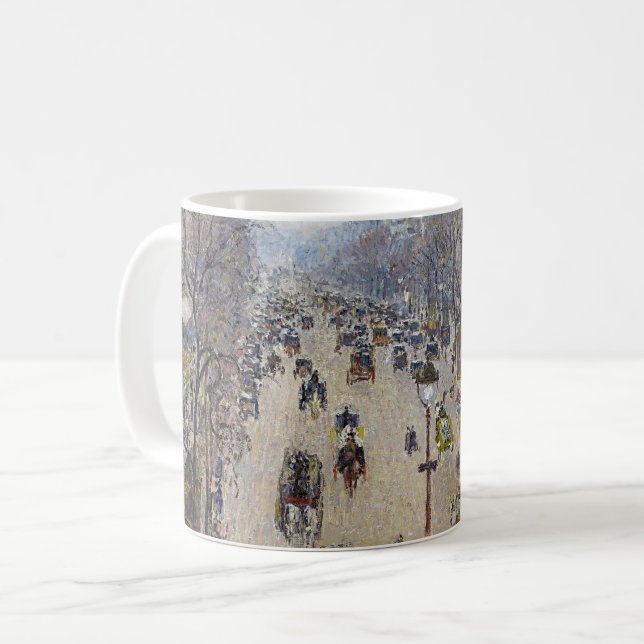 Camille Pissarro - Boulevard Montmartre, morgens Kaffeetasse (Vorderseite Links)