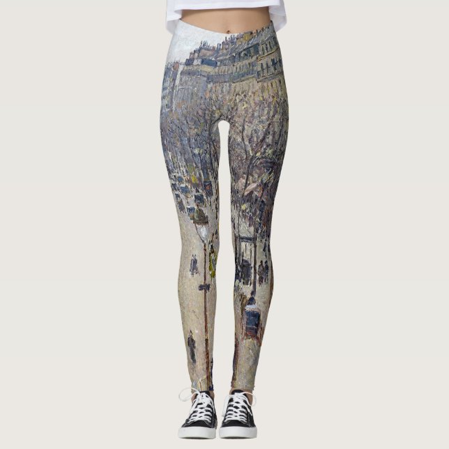 Camille Pissarro - Boulevard Montmartre, morgens Leggings (Vorderseite)