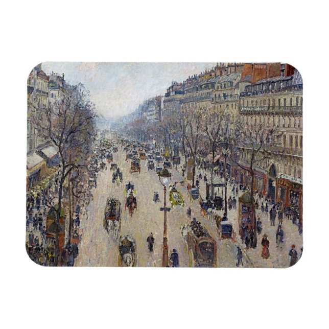 Camille Pissarro - Boulevard Montmartre, morgens Magnet (Horizontal)