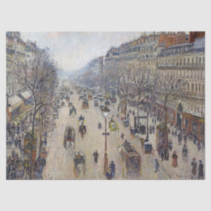 Camille Pissarro - Boulevard Montmartre, morgens Seidenpapier