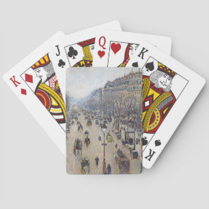 Camille Pissarro - Boulevard Montmartre, morgens Spielkarten