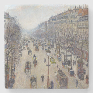 Camille Pissarro - Boulevard Montmartre, morgens Steinuntersetzer