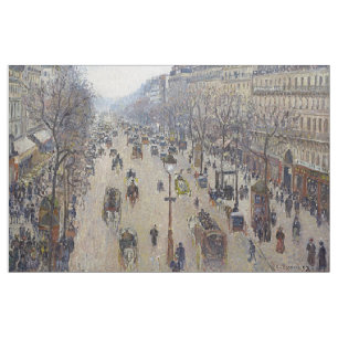 Camille Pissarro - Boulevard Montmartre, morgens Stoff