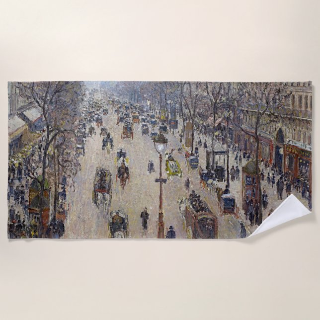 Camille Pissarro - Boulevard Montmartre, morgens Strandtuch (Vorderseite)