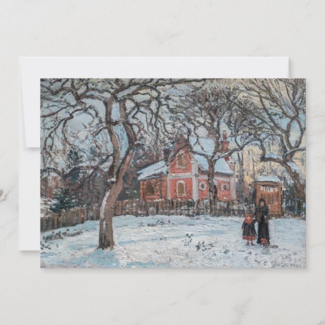 Camille Pissarro - Chataigniers a Louvecienne Einladung (Vorderseite)