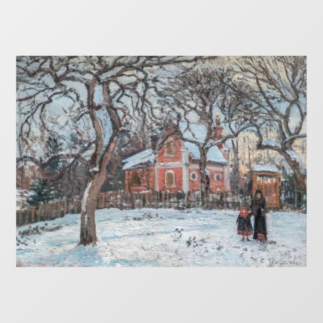 Camille Pissarro - Chataigniers a Louvecienne Fensteraufkleber (Blatt)