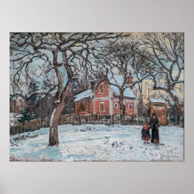 Camille Pissarro - Chataigniers a Louvecienne Poster (Vorne)