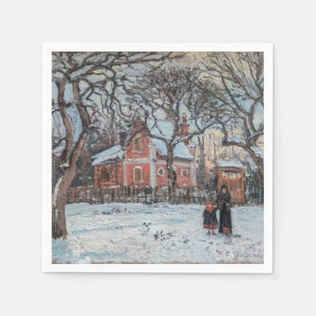 Camille Pissarro - Chataigniers a Louvecienne Serviette (Vorderseite)