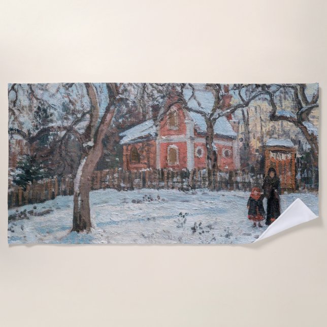 Camille Pissarro - Chataigniers a Louvecienne Strandtuch (Vorderseite)