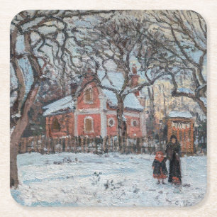 Camille Pissarro - Chataigniers a Louveciennes Rechteckiger Pappuntersetzer