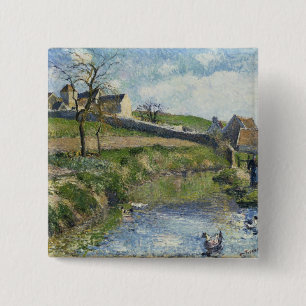 Camille Pissarro   der Bauernhof bei Osny, 1883 Button