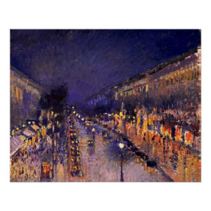 Camille Pissarro Der Boulevard Montmartre bei Nach Poster
