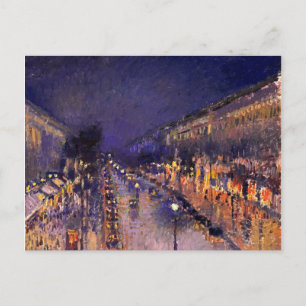 Camille Pissarro Der Boulevard Montmartre bei Nach Postkarte