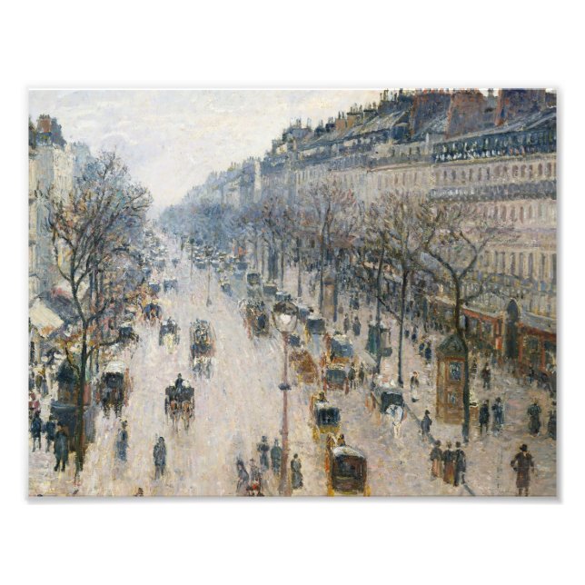 Camille Pissarro - Der Boulevard Montmartre Fotodruck (Vorne)