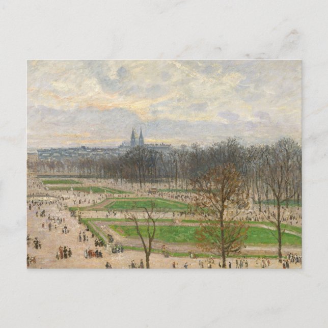 Camille Pissarro - Der Garten der Tuilerien Postkarte (Vorderseite)