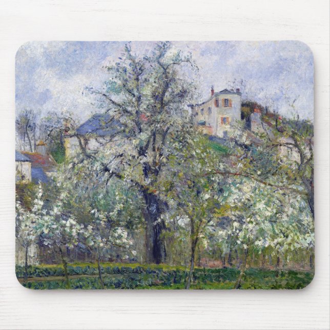 Camille Pissarro | der Gemüsegarten mit Bäumen Mousepad (Vorne)