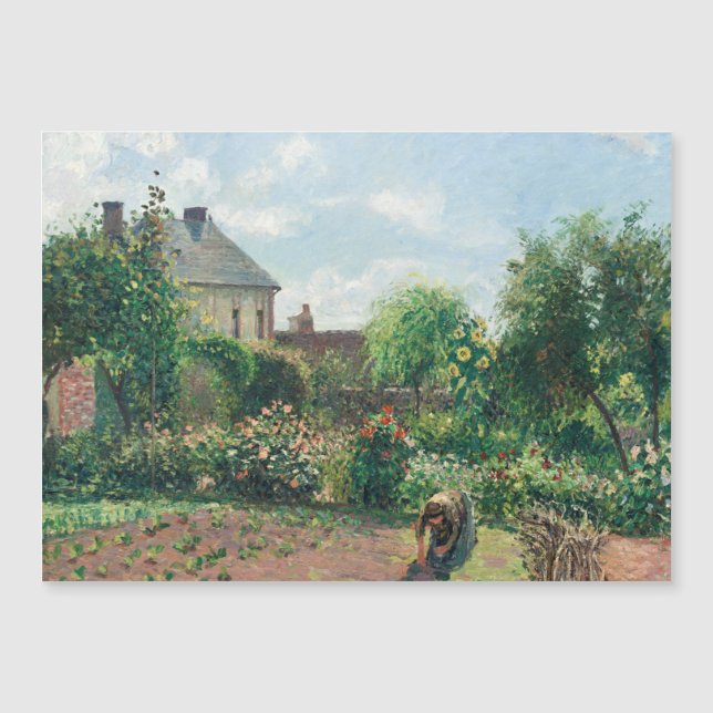 Camille Pissarro Der Künstlergarten in Eragny Magnetkarte (Vorderseite)
