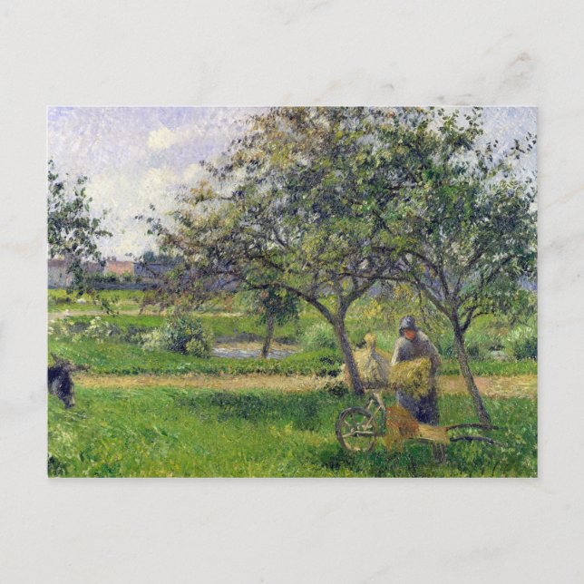 Camille Pissarro | Der Rollkarren, Obstgarten, c.1 Postkarte (Vorderseite)