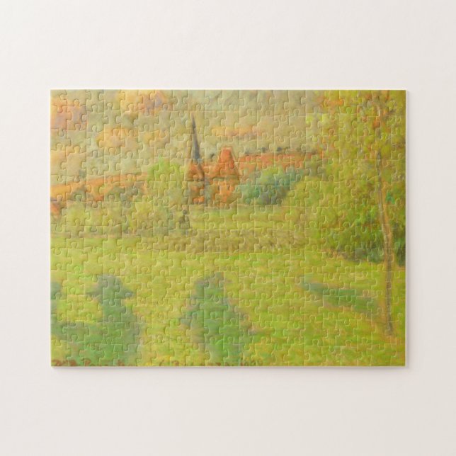 Camille Pissarro | der Schäfer und die Kirche von Puzzle (Horizontal)