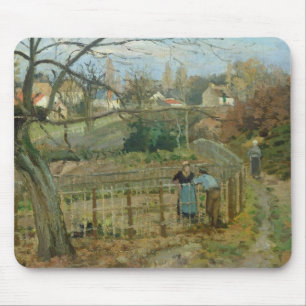 Camille Pissarro   der Zaun, 1872 (Öl auf Mousepad