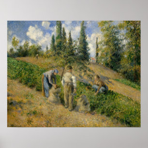 Camille Pissarro   die Ernte, Pontoise Poster
