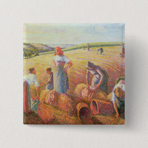 Camille Pissarro die Gleaners, 1889 Button