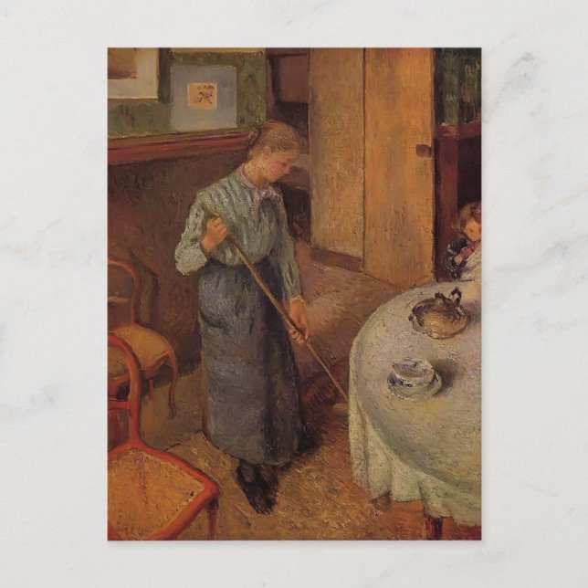 Camille Pissarro - die kleine Landjungfrau Postkarte (Vorderseite)