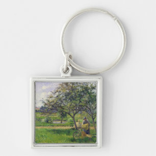 Camille Pissarro die Schubkarre, Obstgarten, Schlüsselanhänger