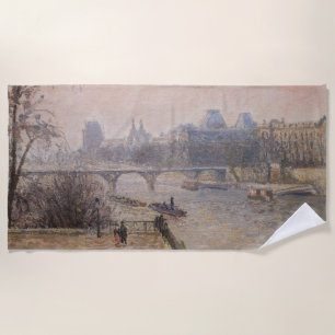 Camille Pissarro - Die Seine und der Louvre Strandtuch