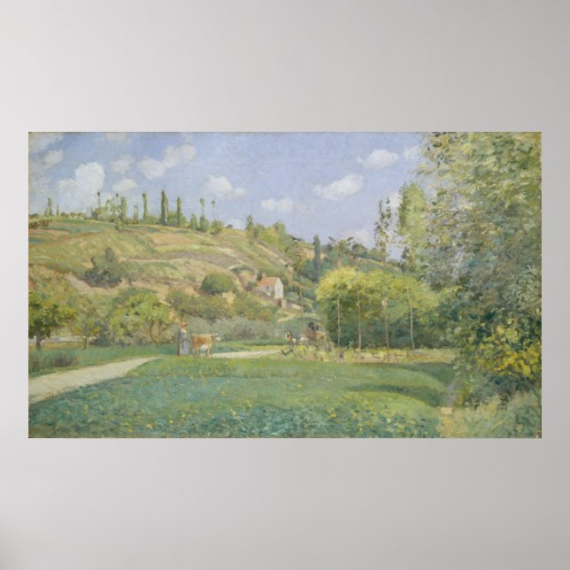 Camille Pissarro | Ein Landhaus in Valhermeil, Auv Poster (Vorne)