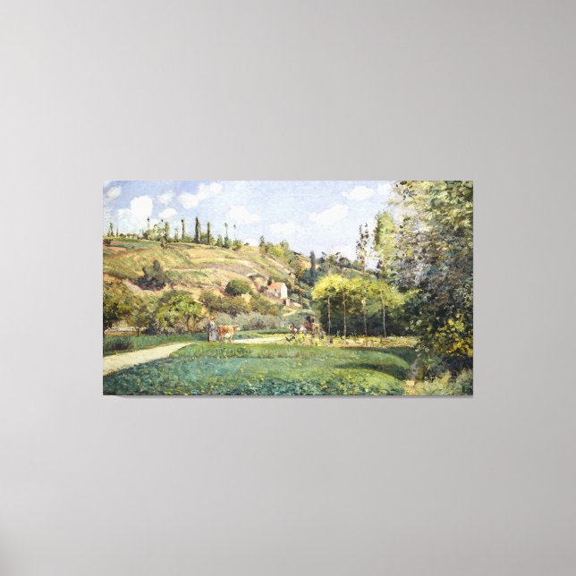 Camille Pissarro Ein Landhaus in Valhermeil, Auver Leinwanddruck (Vorderseite)