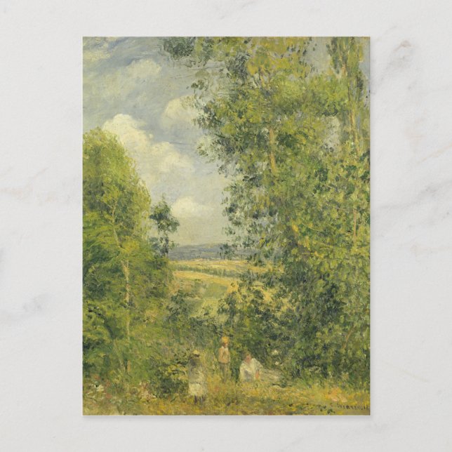 Camille Pissarro | Eine Erholung auf der Wiese Postkarte (Vorderseite)